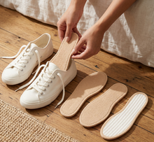 Load image into Gallery viewer, Happystep Cotton Terry Cloth Insoles, Barefoot Shoe Inserts, Sweat Absorption, Odor Control, Moisture-Wicking, Washable, Zero Drop (2 Pairs)